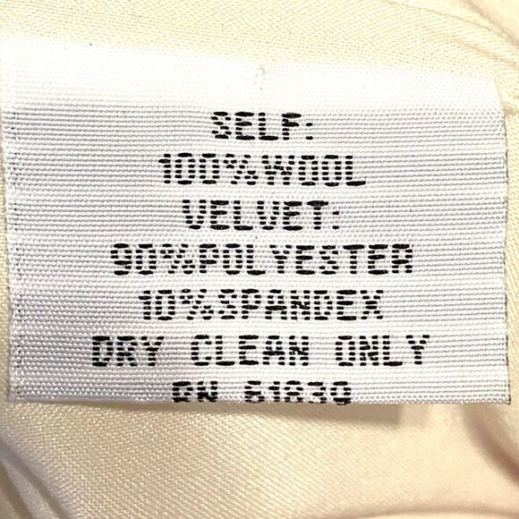 Teri Jon by Rickie Freeman Black Cream Wool Velvet Knee Length Sheath Dress 16 - Picture 8 of 8